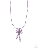 Ready Radiance - Purple - Paparazzi Accessories Bow Necklace