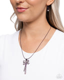 Ready Radiance - Purple - Paparazzi Accessories Bow Necklace