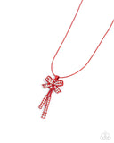 Ready Radiance - Red -Bow Necklace - Paparazzi Accessories