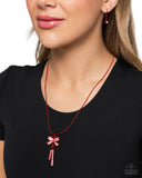 Ready Radiance - Red -Bow Necklace - Paparazzi Accessories