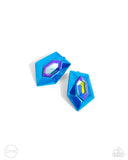 Dauntless Detail - Blue - Paparazzi Accessories Clip-on Earrings