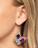 Teardrop Takeoff - Multi - Paparazzi Accessories Butterfly Earrings