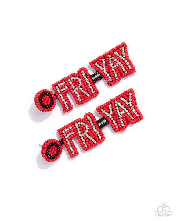 Its Friday! - Red - Paparazzi Accessories