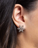 Snowflake Spell - White - Paparazzi Accessories Christmas Earrings