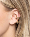 Ballet Lacing - Gold - Paparazzi Accessories Cuff Earrings