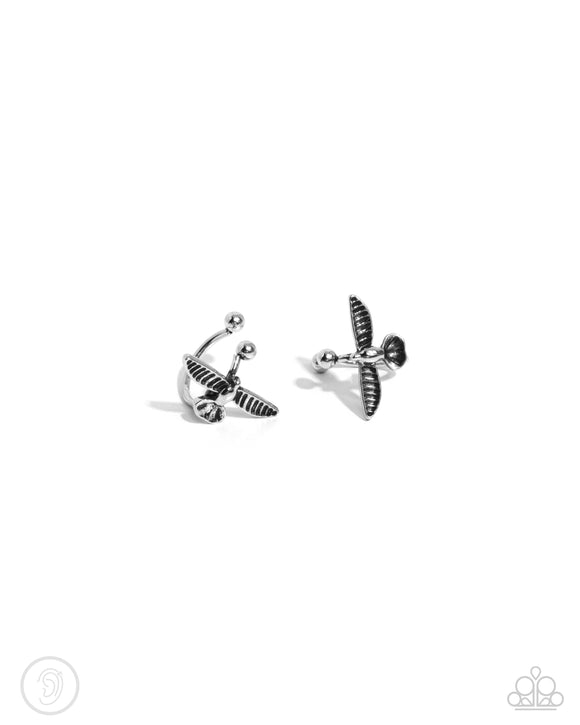 Soaring Sparrow - Silver - Paparazzi Accessories