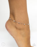 Dont Mention It - White - Paparazzi Accessories Stainless Steel Anklet