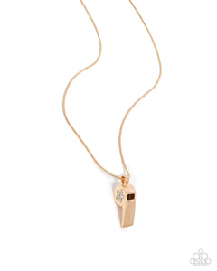 Coach Charisma - Gold - Paparazzi Accessories Whistle Pendant Necklace