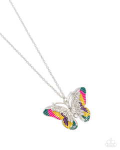 Papillon Pizzazz - Yellow - Paparazzi Accessories Butterfly Necklace