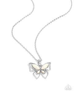 Papillon Persuasion - White - Paparazzi Accessories