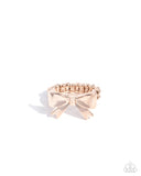 Becoming Brilliant - Rose Gold - Paparazzi Accessories Bow Ring