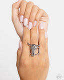 Whimsical Wildlife - Silver - Paparazzi Accessories Bull Ring
