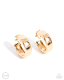 Round Reputation - Gold - Paparazzi Accessories Clip-on Earrings