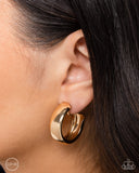 Round Reputation - Gold - Paparazzi Accessories Clip-on Earrings