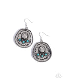 Cowboy Chaperone - Blue - Paparazzi Cowboy Hat Earrings