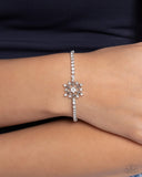 Snow Angel Shimmer - White - Paparazzi Accessories Snowflake Lariat Bracelet