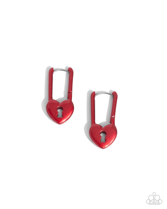 Pampered Padlock - Red - Paparazzi Accessories