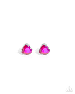 Sweetheart Stunner - Pink - Paparazzi Accessories Post Earrings