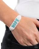 Hopeful Hire - Blue - Paparazzi Accessories Inspirational Seed Bead Bracelet