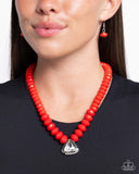 Trailblazing Triangle - Red- Paparazzi Accessories - PREORDER