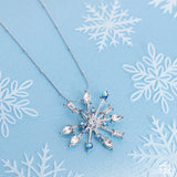 Star of Bethlehem - Blue - Paparazzi Accessories Snowflake Necklace