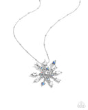 Star of Bethlehem - Blue - Paparazzi Accessories Snowflake Necklace