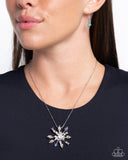 Star of Bethlehem - Blue - Paparazzi Accessories Snowflake Necklace