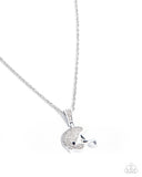 Helmet Headline - White - Paparazzi Accessories Dipped Football Helmet Necklace