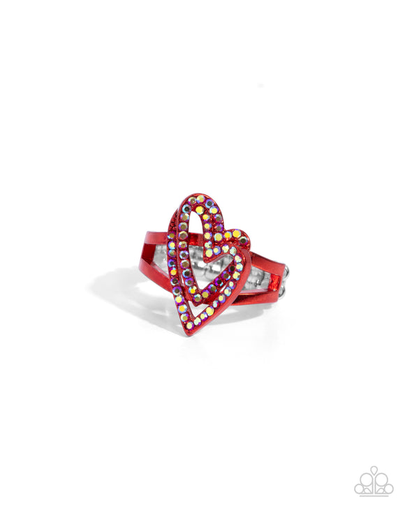 Hybrid Heart - Red - Paparazzi Accessories