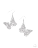 Aerial Audience - White - Butterfly Earrings