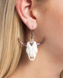 Southwestern Skull - Copper - Paparazzi Accessories Bull Earrings