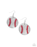 Homerun Haute - White - Baseball Earrings