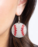 Homerun Haute - White - Baseball Earrings