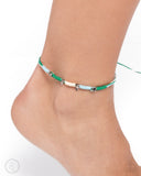 Turtle Task - Multi Green - Turtle Anklet