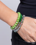 Memorable Makeover - Green - Paparazzi Accessories Coil Bracelet