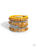 Plentiful Pizzazz - Yellow - Paparazzi Accessories