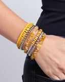 Plentiful Pizzazz - Yellow - Paparazzi Accessories