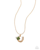 Lucky for Life - Gold - Horseshoe Clover Necklace