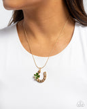 Lucky for Life - Gold - Horseshoe Clover Necklace