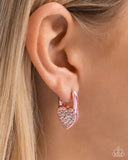 Padlocked Promise - Pink - Paparazzi Hinge Earrings