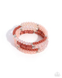 Defaced Dance - Pink  - Paparazzi Accessories Coil Bracelet