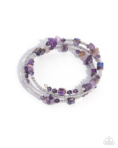 Seed Bead Scene - Purple - Paparazzi Accessories Preclaim