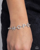 Honorable Hope - White - Paparazzi Accessories Inspirational Bracelet