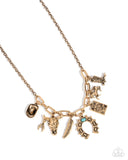 Saloon Girl - Gold - Cowboy Charm Necklace