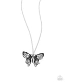Whimsical Weekday - Black - Paparazzi Accessories - Butterfly Necklace