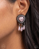 Sumptuous Story - Pink - Paparazzi Accessories Clip-On Earings