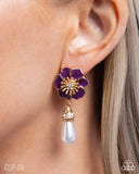 Regency Reign - Purple - Clip-on Earrings