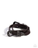 Buckle TOWN - Brown - Paparazzi Accessories