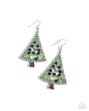 Evergreen Elegance - Multi - Paparazzi Accessories  Christmas Tree Earrings