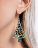 Evergreen Elegance - Multi - Paparazzi Accessories  Christmas Tree Earrings